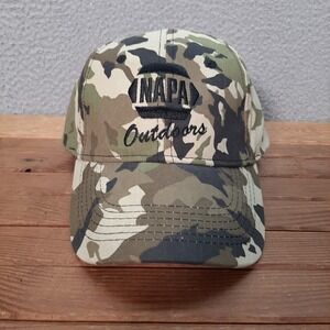 NAPA Hat Adult Camouflage Strap Back Cap Woodland Camo Workwear Auto Mechanic